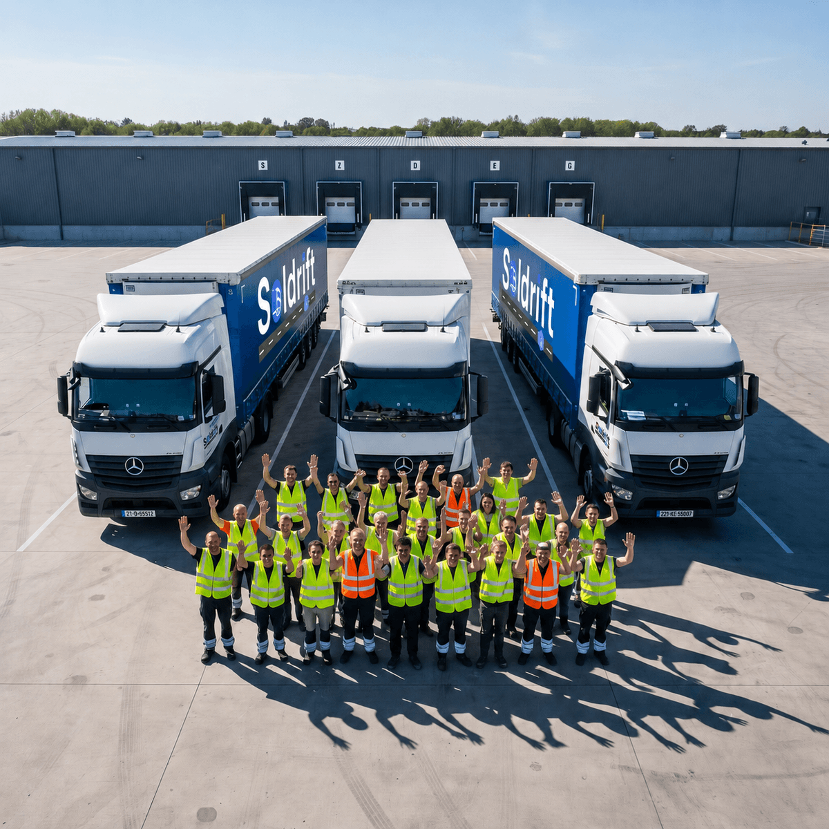 Soldrift journey truck at freight yard